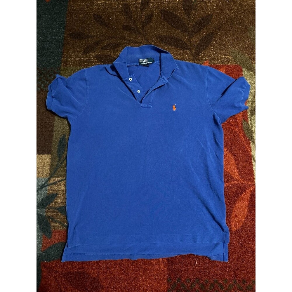 Polo by Ralph Lauren Polo Shirt Size L Blue Cotton Short Sleeve